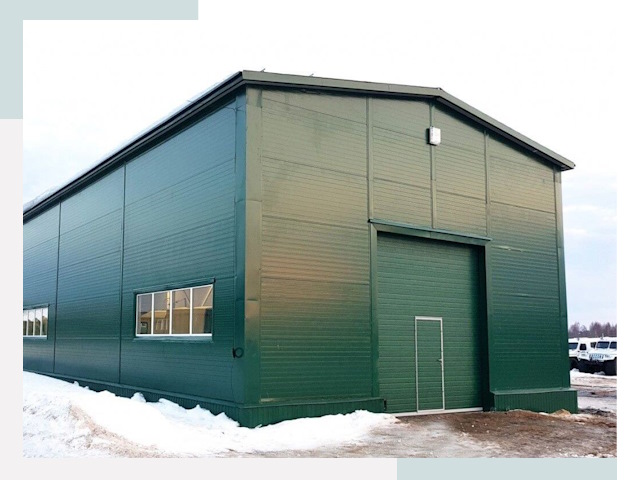 Двускатные ангары в Ачинске