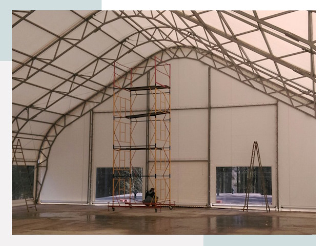 Шатровые ангары в Ачинске