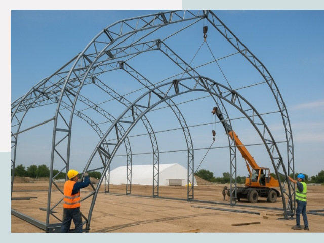 Монтаж ангаров в Ачинске от 608 руб. - Надежно и быстро